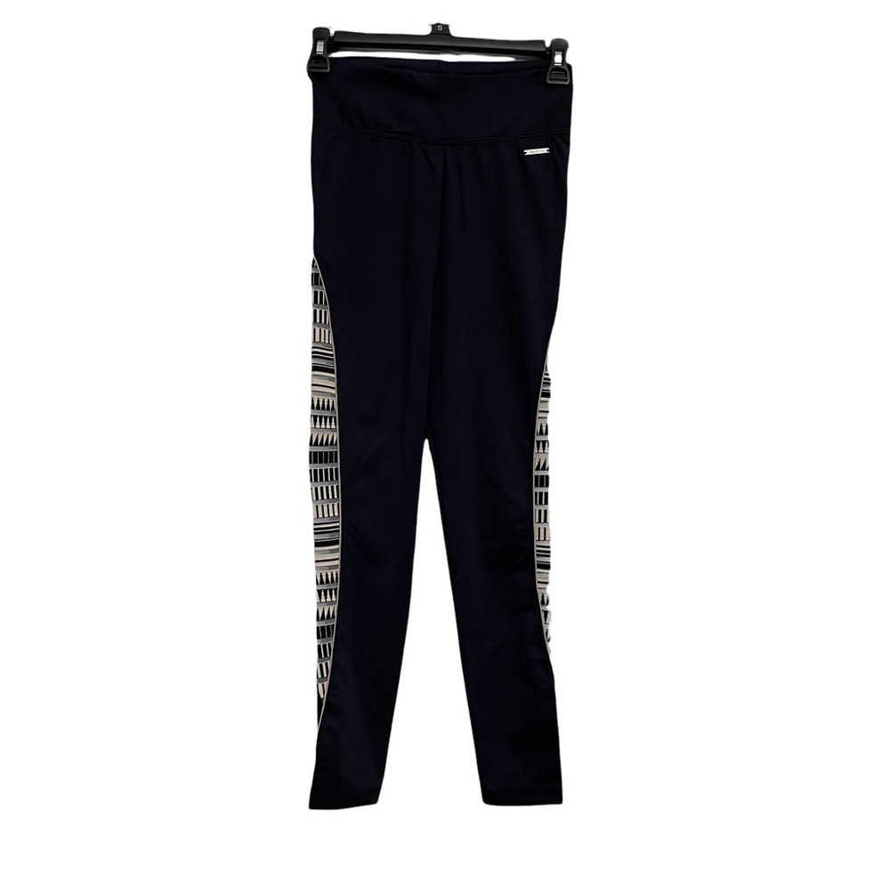 Track & Field Black knitted Mesh on Side Leggings Size S